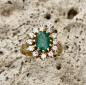 Preview: Smaragd-Brillanten Ring 750GG 1,60ct